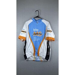VOmax Bike MS Cycling Jersey Mens 3XL Blue Full Zip Alabama‎ Border Bash 2009